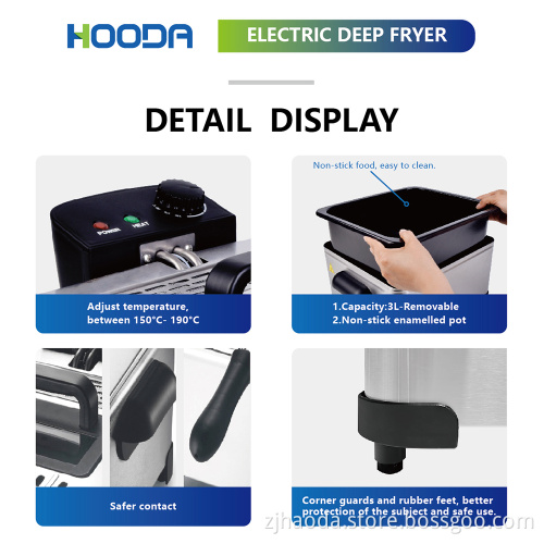 Large Deep Fryer With Basket And Timer